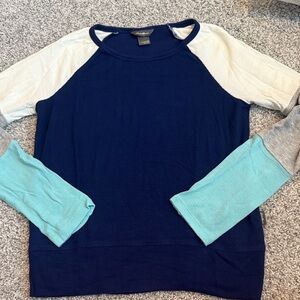 Eddie Bauer Kids Long Sleeve Tee - Dark Blue, Light Gray, Aqua